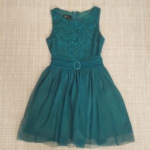 BCX GIRLS Green Party Dress | 14